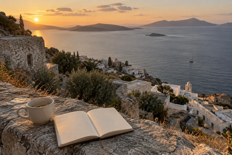 A travel memory at sunset