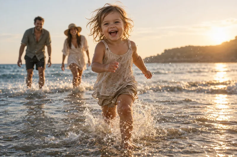 A joyful family moment captured on video
